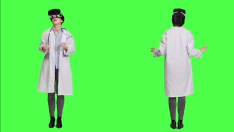 General-practitioner-works-with-virtual-reality-headset-to-examine-results